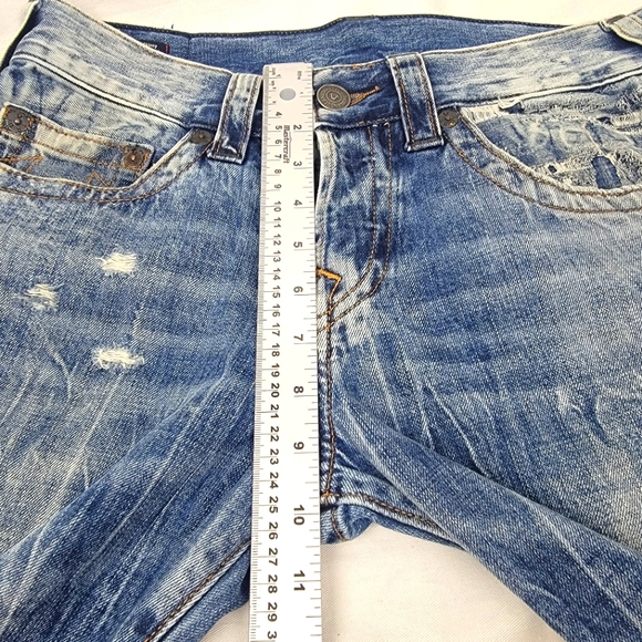 True Religion Mens Rocco Jeans Relaxed Skinny Distressed Size 29 - Picture 15 of 16